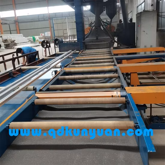 Qas90-25 Roller Conveyor Shot Blasting Machine for Aluminum Profile Surface Cleaning Abrator