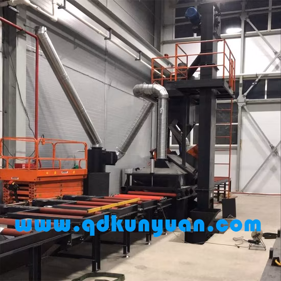 Qas90-25 Roller Conveyor Shot Blasting Machine for Aluminum Profile Surface Cleaning Abrator