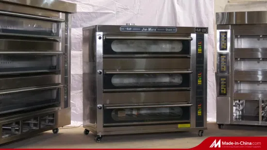 Equipamento de padaria, cozinha, equipamento de catering, uso industrial comercial, luxo, 3 decks, 9 bandejas, pão, bolo, pizza, máquina de cozimento, forno a gás